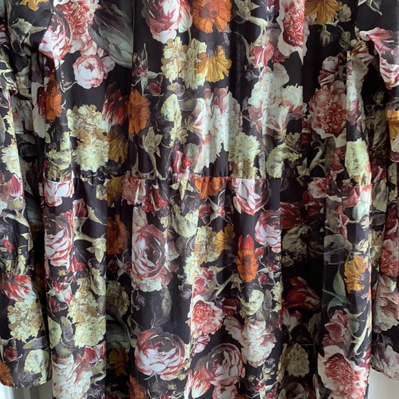 H&M Floral Frill Trimmed Wide Sheer Dress - 10 - Picture 9 of 10